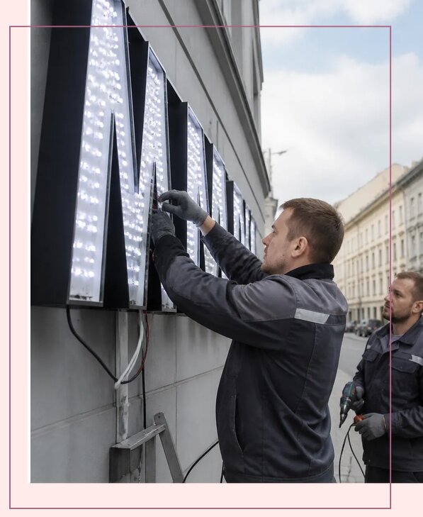 Изготовление и монтаж светодиодных LED вывесок в Иркутске